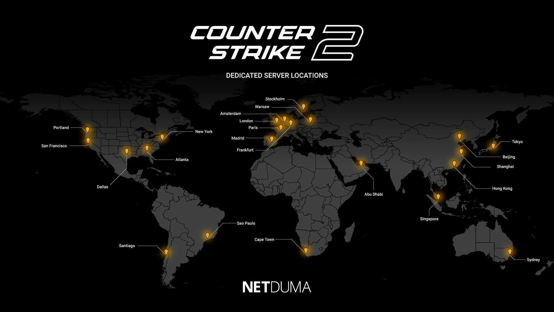 Counter Strike 2 dedicated server locations